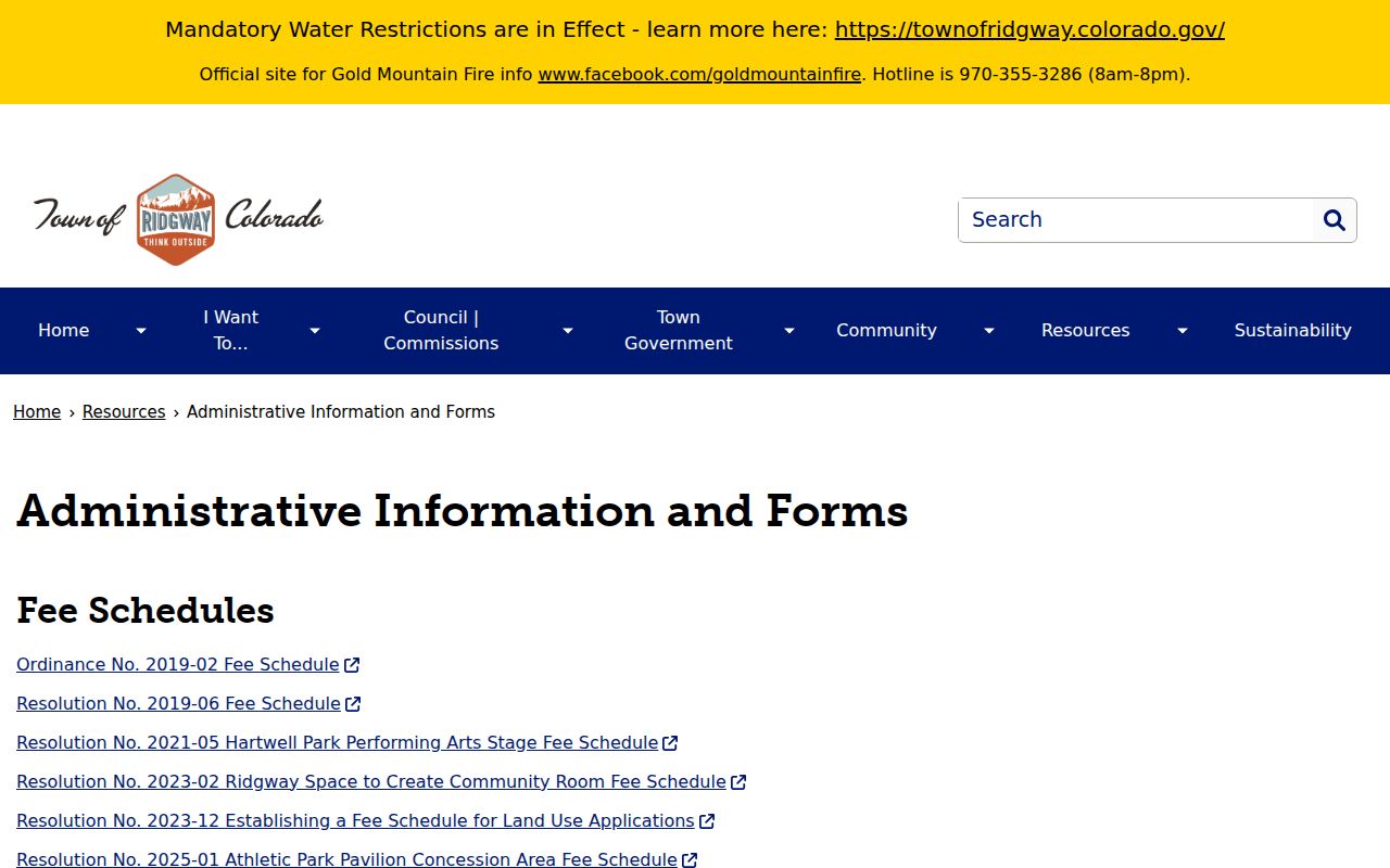 Ridgway criminal records administrative forms hub